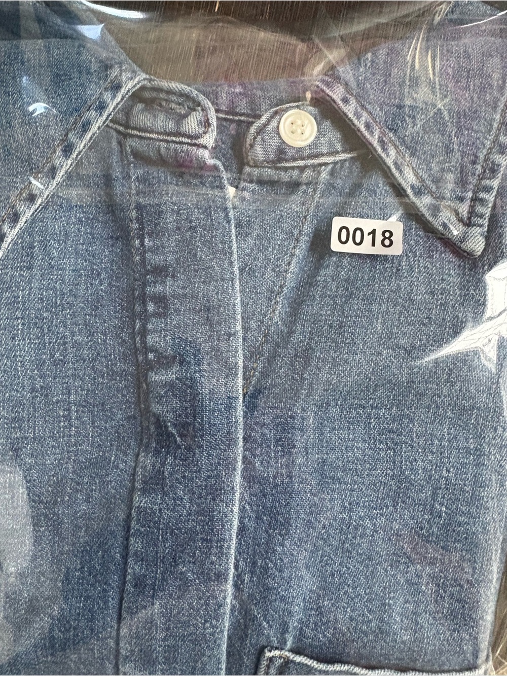 CoH Button-Front Crop Shirt - Blue - Picture 7 of 7